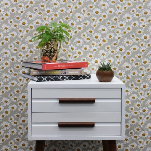 Easy install daisy patterned wall -  Greige